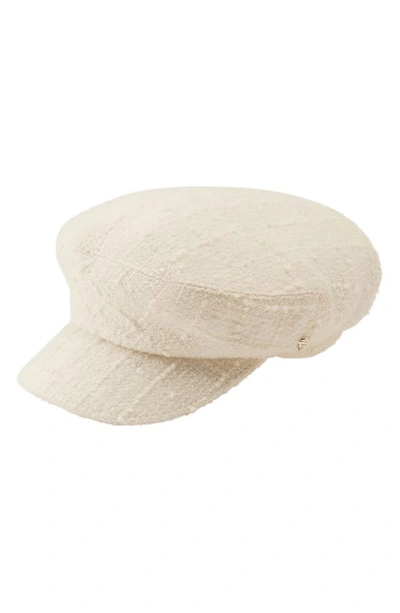 Helen Kaminski Vicky Bouclé Wool Blend Newsboy Hat In Crema