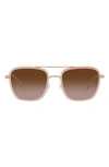 Tory Burch 55mm Gradient Square Sunglasses In Rose Gold