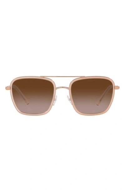 Tory Burch 55mm Gradient Square Sunglasses In Rose Gold