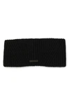 Allsaints Travelling Wool Blend Rib Headband In Black