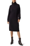 Vero Moda Daniela Turtleneck Long Sleeve Sweater Dress In Black