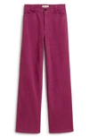 Madewell Emmet 2.0 High Waist Wide Leg Stretch Cotton Pants In Iris Bloom