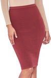 House Of Cb Shahla Pencil Skirt In Burgundy