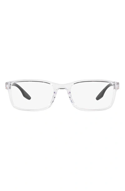 Prada 55mm Pillow Optical Glasses In Crystal