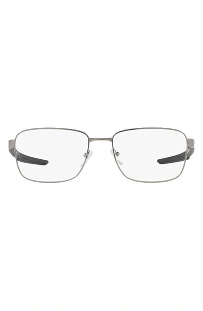 Prada 57mm Pillow Optical Glasses In Gunmetal