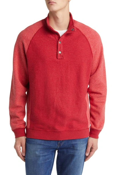 Tommy Bahama Sport Scrimmage Snap Sweatshirt In Chili Pepper