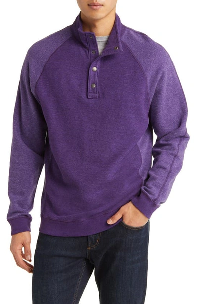 Tommy Bahama Sport Scrimmage Snap Sweatshirt In Deep Grape