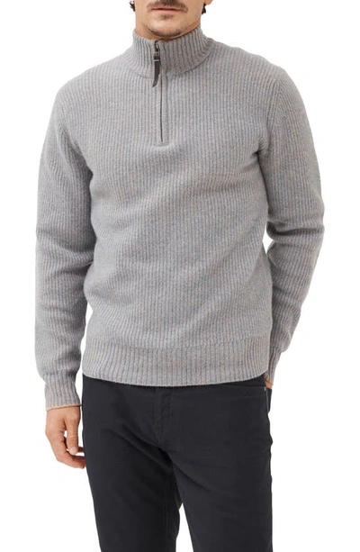 Rodd & Gunn Robbies Road Quarter Zip Jumper In Blue