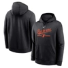 Nike Black Baltimore Orioles Local Baseball Club Over Shoulder Fleece Pullover Hoodie