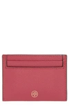 Mulberry Leather Card Case In Wild Berry