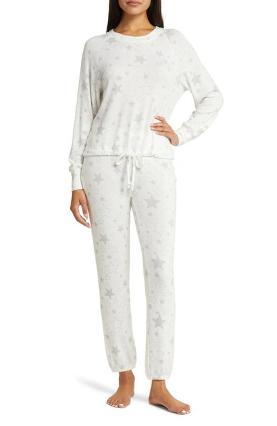 Ugg Gable Brushed Knit Pajamas In Cream Stars