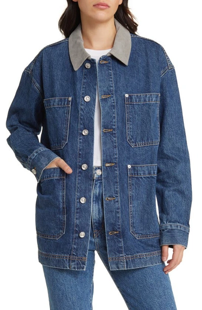 Slvrlake Oversize Denim Workwear Jacket In Forbidden Love