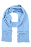 Kate Spade Bow Wool Scarf In Autumn Sky