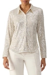 Sanctuary Radian Sequin Shirt In Champagne