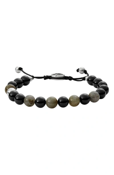 Diesel Black Agate & Labradorite Beaded Bracelet