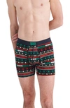 Saxx Ultra Super Soft Relaxed Fit Boxer Briefs In Holiday Sweater- Black