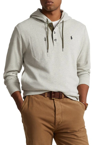 Polo Ralph Lauren Expedition Terry Cloth Pullover Hoodie In Light Sport Heather