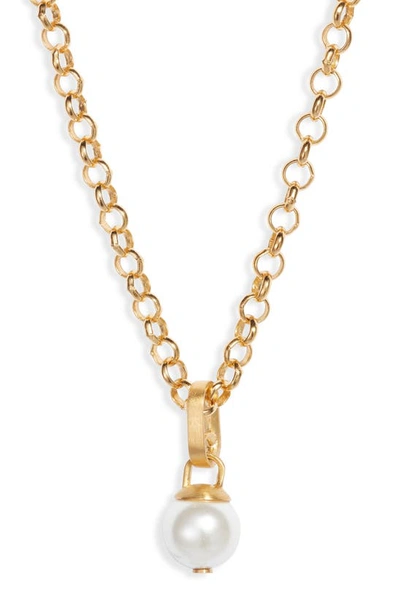 Dean Davidson Manhattan Pendant Necklace In Pearl/ Gold