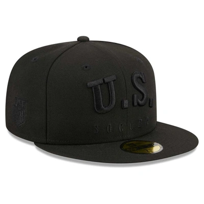 New Era Black Usmnt Text 59fifty Fitted Hat