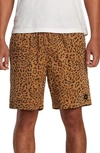 Rvca Escape Corduroy Shorts In Cheetah