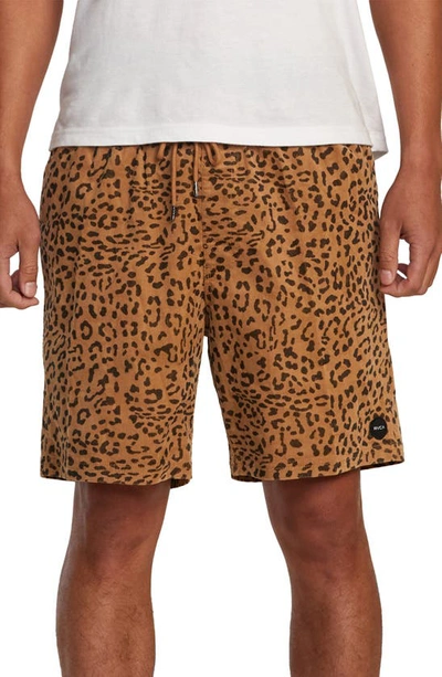 Rvca Escape Corduroy Shorts In Cheetah