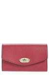 Mulberry Medium Darley Leather Wallet In Wild Berry