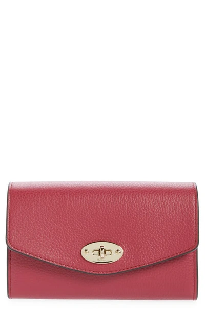 Mulberry Medium Darley Leather Wallet In Wild Berry