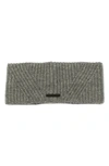 Allsaints Travelling Wool Blend Rib Headband In Grey Marl