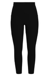 Spanx Booty Boost Active Contour Rib 7/8 Leggings In Very Black