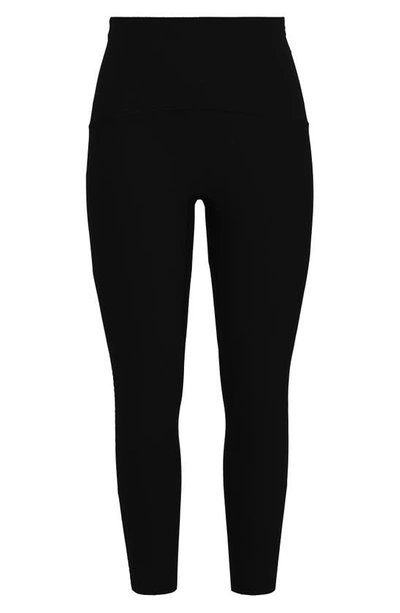 Spanx Booty Boost Active Contour Rib 7/8 Leggings In Very Black