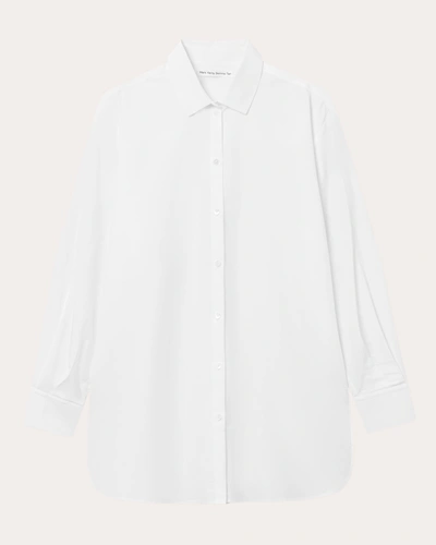 Mark Kenly Domino Tan Women's Sevasti Oversized Poplin Shirt In White
