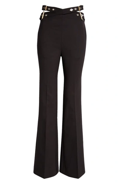 Dion Lee Constrictor Belt Bootcut Trousers In Black
