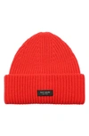 Kate Spade Sam Cuff Beanie In Engine Red