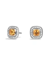 David Yurman Women's Petite Albion Full Pavé Earrings In Citrine