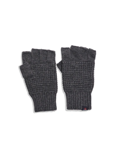 Faherty Waffle Fingerless Glove In Charcoal Heather