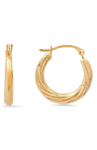 Queen Jewels 10k Gold Huggie Hoop Earrings