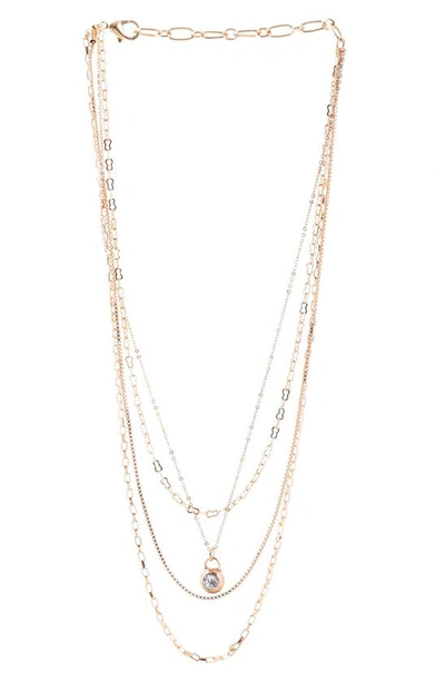 Saachi Crystal Layered Chain Necklace In Gold