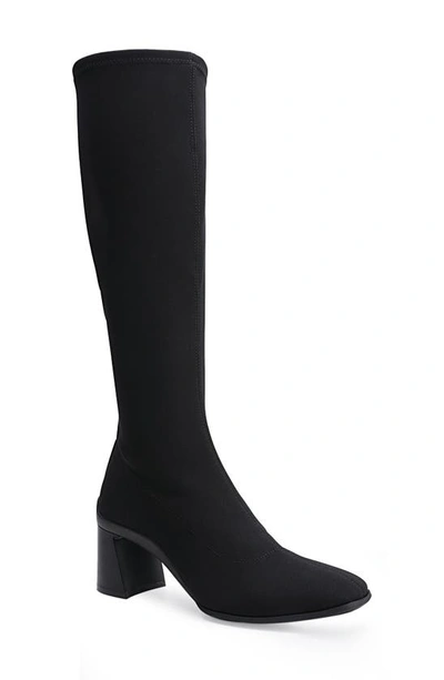 Aerosoles Centola Knee High Boot In Black Stretch