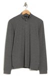 Hugo Boss Tenore Quarter Zip Sweater In Medium Grey