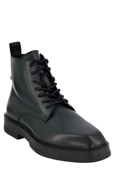 Karl Lagerfeld Leather Boot In Olive