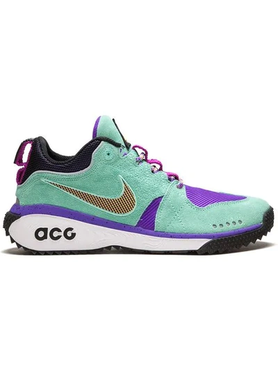 Nike Green & Purple Acg Dog Mountain Sneakers
