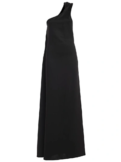 Lanvin One-shoulder Jersey Dress In Black