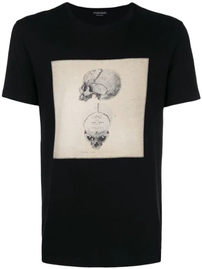 Alexander Mcqueen Skull Printed T-shirt In Black Mix|nero