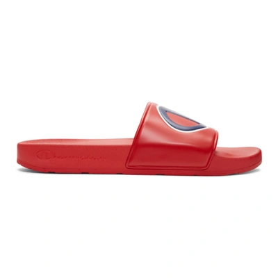 Champion Men's Ipo Slide Sandals From Finish Line In Blue/red/red