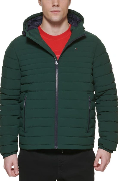 Tommy Hilfiger Quilted Zip Jacket In Pine Green