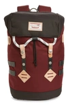 Doughnut Small Colorado Water Repellent Backpack - Burgundy In Wine/ Charcoal