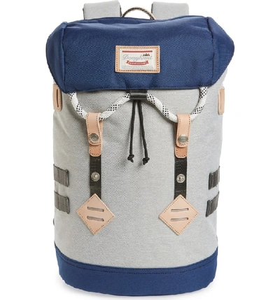 Doughnut Small Colorado Water Repellent Backpack - Grey In Light Grey/ Navy