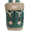 Doughnut Small Colorado Water Repellent Backpack - Green In Slate Green/ Hazelnut