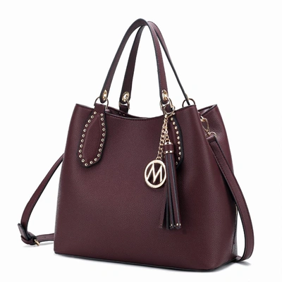 Mkf Collection By Mia K Lana Hobo Shoulder Handbag Vegan Leather In White