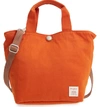 Doughnut Pocketote Water Repellent Nylon Tote - Orange In Rust